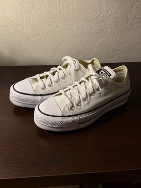 Converse Low Top Sneakers - White with Black Trim